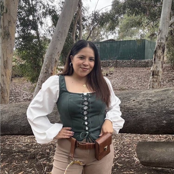 Elegant Green Lace-Up Corset Top New - Picture 9 of 9